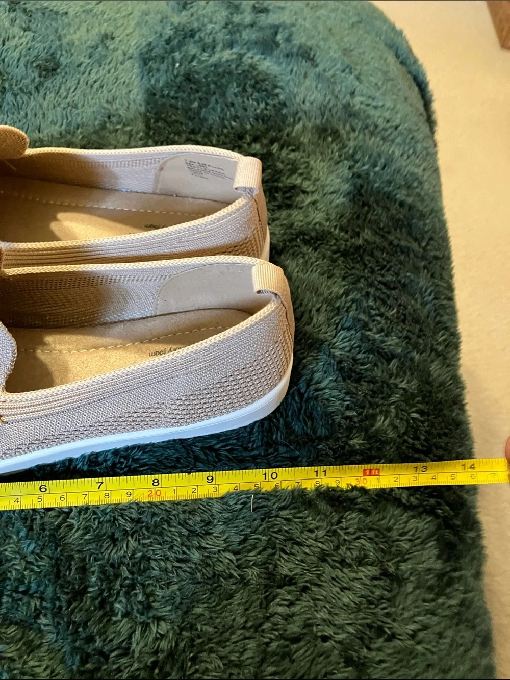 St. John's Bay Women's Knit Slip-On Loafers in Light Beige